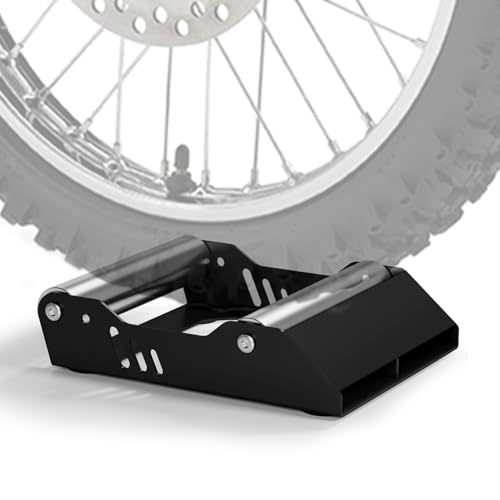 Motorcycle Wheel Cleaning Stand,Universal Roller Tie Paddock for Dirt Bike Street Bike Ebike for Tire Cleaning & Chain Lubrication (Bikes<700 lb & Tire Width<240mm)-Black - color: Black, size: 240mm