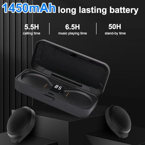 OBEST Motorcycle Helmet Bluetooth Headset,Motorcycle Bluetooth Helmet Speaker,Wireless Installation with Remote Control,BT5.3 Noise Cancellation 1900mAh Battery 50+ Hours Work Time for Skiing Riding