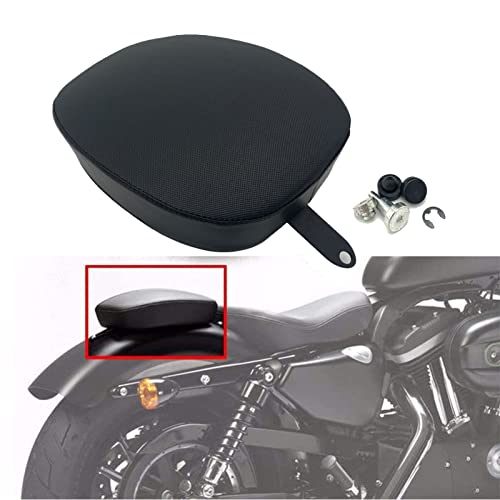 Solo Rear Passenger Seat for Harley Davidson Sportster X48 XL883 XL1200 72 2004-2019 Motorcycle Accessories Leather Pillion Cushion Pad (Black-E) - color: Black-E