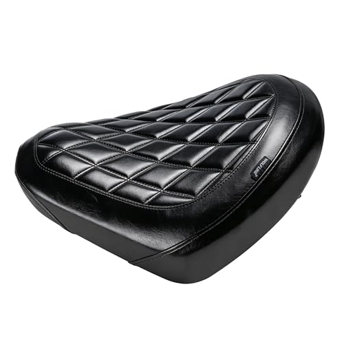 Motorcycle Rider Comfort Seat Fit for CMX1100 Rebel 1100 2021 2022 2023 2024 2025 2026, Leather Front Driver Saddle Solo Cushion Pad, Black Stitching - color: Front - Black-A
