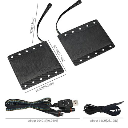 USB Motorcycle Heated Grips Covers, 5V Heating Handlebar Compatible with Harley Davidson, 3 Heat Settings & IP67 Waterproof ATV 4 Wheeler Hand Warmers - color: 5v USB