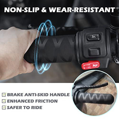 Non-Slip Heat Shrink Motorbike Grips Sleeve,Easily Solve Aging Aticky Hands,Compatible for Ducati Honda Yamaha Triumph Suzuki Kawasaki Dirt Bike ATV Handles Grips,Heating Handlebar Grips - color: Matte