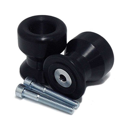 Shogun USA Made Yam 6mm YZF-R3 R3 2015-2026 MT-03 2020-2026 YZF-R6S 2006-2009 YZF-R6 R6 1999-2016 FZ1 2006-2015 YZF-R1 1998-2014 Most Aprilia Swingarm Spools - Sliders - Black - 701-0609