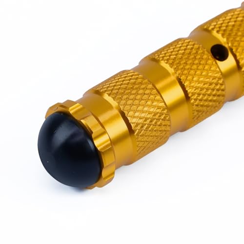 PROCNC Universal Anti-slip 8mm Motorcycle Foot Pegs with Install Bolts Foot Pegs Fit for Aprilla Honda Kawasaki Ducati Suzuki Yamaha Triumph MV etc (Gold) - color: gold