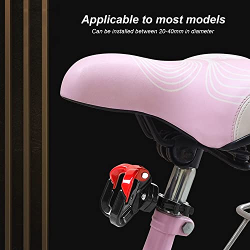 Universal Motorcycle Hook, Motorcycle Helmet Luggage Bag Holder Double Hanger Hook Holder for Moped Scooters Bicycles (Black-red)