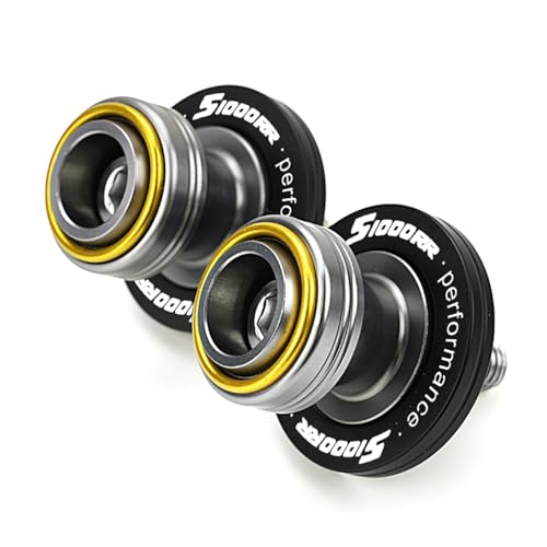 Compatible with Motorcycle S1000RR S1000R S1000XR S 1000RR 1000R 1000XR 2008-2023 2024 2025 2026 Front Wheel Axle Crash Protector Pad Rear Swingarm Spools Slider Stand Accessories (Gold) - color: Gold