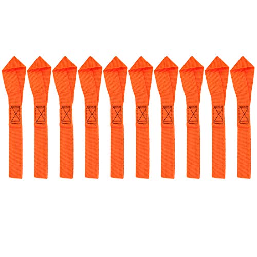 F FIERCE CYCLE 10pcs 8.07" x 0.98" Cargo Belt Soft Loop Tie Down Trailer Straps for Motorcycle ATV UTV Orange 2.5x20.5cm - color: Orange