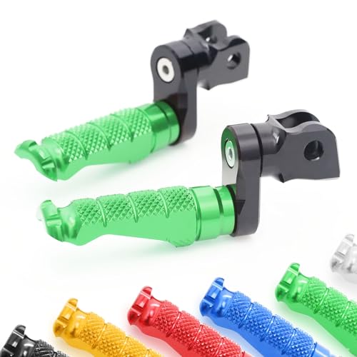 MCMOTOPARTS R-FIGHT Red Front Footpegs 25mm Lowering Foot Pegs Compatible with ER-6F 2006-2008 06 07 08 - color: Red, size: 1 inch Extension (25mm)