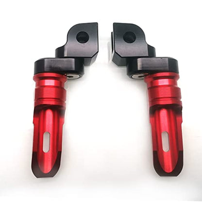MZS Motorcycle Foot Pegs, Double Adjustable Front Rider Footpegs Footrest Rest Pedal Red Compatible with GSXR 600 750 1000 GSX250R GSXS750 GSXS1000 GSXS1000F GSF1250 GSX650 SV650 SV1000 DL650 DL1000 - size: GSXR 600 750 1000 / GSXS750 1000 / SV650 / DL650