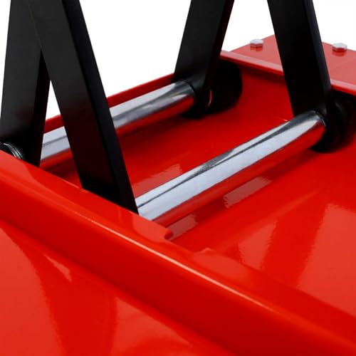 1100 LBS Motorcycle Lift Jack with Dolly & Wide Deck, Heavy-Duty Scissor Lift Stand for Street Bikes, Cruisers, Touring Motorcycles, ATVs, UTVs & Dirt Bikes – Portable Bike Hoist with Steel Sleeve