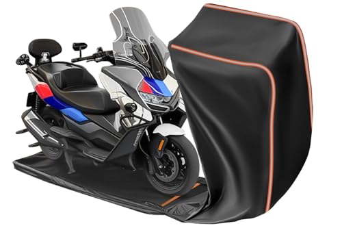 Full Enclosed Motorcycle Cover Waterproof Outdoor/Indoor Storage Waterproof Motorcycle Cover Heavy Duty with Reflective Strips Fits Motorcycles Length up to 96" Windproof Sunproof Dustproof - size: 2.(XXL)96"Lx45"Wx53"H