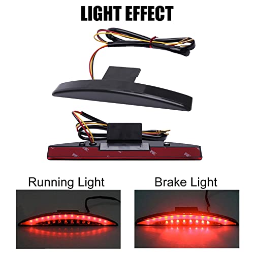 DREAMIZER Black Chopped Fender Edge Motorcycle LED Running Brake Rear Tail Light Compatible with Harley Sportster XL 883N 1200N XL1200V XL1200X - color: BLACK#2