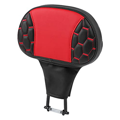 C.C. RIDER Driver Rider Backrest Fit for Harley Touring Road King Street Glide Road Glide Electra Glide and Tri Glide Models 2009-2023 2009-2023 - color: Rider Backrest 23#Black+Red