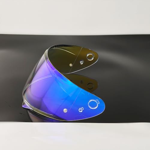 HJ-34P Helmet Visor Replacement for HJC C10.Motorcycle Helmet Shield UV Protection Compatible with HJC C10 (Revo Clear Blue) - color: Revo Clear Blue