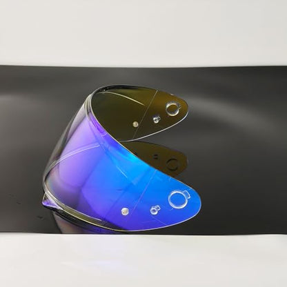 HJ-34P Helmet Visor Replacement for HJC C10.Motorcycle Helmet Shield UV Protection Compatible with HJC C10 (Revo Clear Blue) - color: Revo Clear Blue