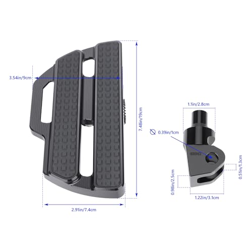 Adjustable Motorcycle Foot Pegs for Honda Rebel 300/500 2017-2025 | Motorcycle Highway Pegs, 360° rotatable with 3 tilt positions, CNC aluminum corrosion-resistant, bolt-on install