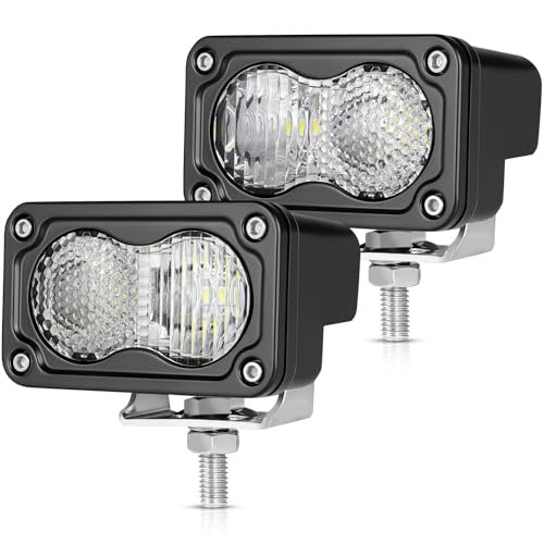 OFFROADTOWN 3 Inch LED Pods Lights 40W Driving Light Bar Off Road Lights LED Cubes Fog Light Bumper Grille Backup Reverse Lights for Truck Pickup ATV UTV SUV Motorcycle - color: 3inch_White Diffusion Straight Line