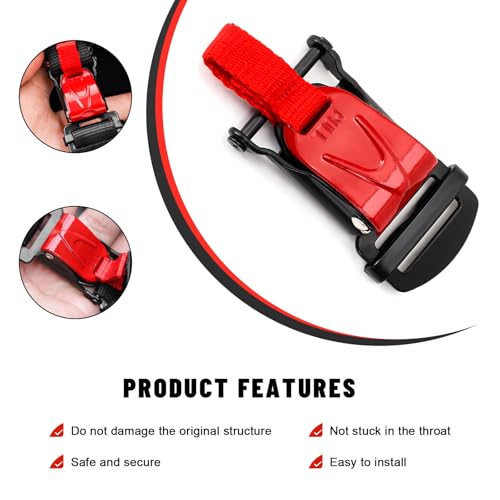 Sun Walker Helmet Quick Release Buckle Kit, Motorcycle Helmet Pull Lock for Chin Strap Up to 1", Bicycle Ratcheted Buckle Set (Red) - color: Red