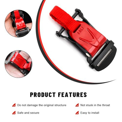 Sun Walker Helmet Quick Release Buckle Kit, Motorcycle Helmet Pull Lock for Chin Strap Up to 1", Bicycle Ratcheted Buckle Set (Red) - color: Red