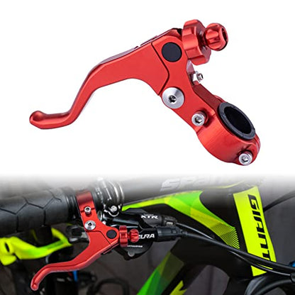 7/8‘’ 22mm Universal Motorcycle CNC Short Stunt Clutch Lever Aluminum Alloy Clutch Handlebar Compatible with Most Motorcycles Dirt Bike-Red - color: Red