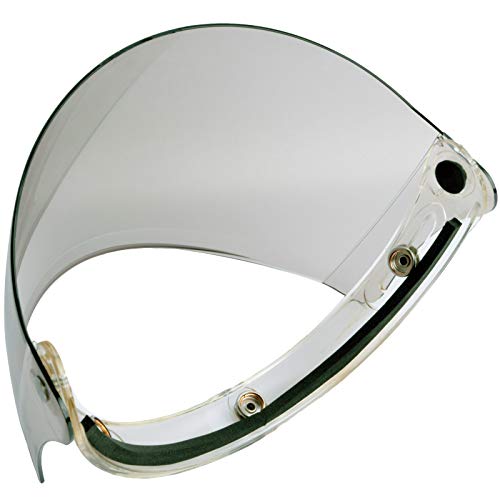 3-Snap Flip Up Full Shield Visor for Motorcycle Half Open Face Helmets (Light Smoke) - color: Light Smoke