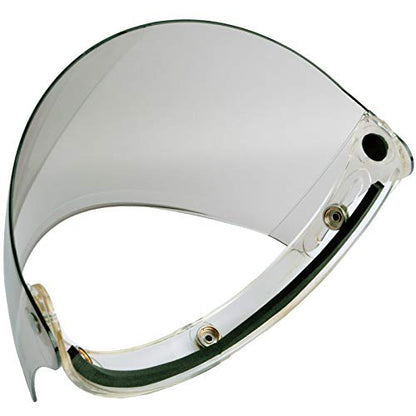 3-Snap Flip Up Full Shield Visor for Motorcycle Half Open Face Helmets (Light Smoke) - color: Light Smoke