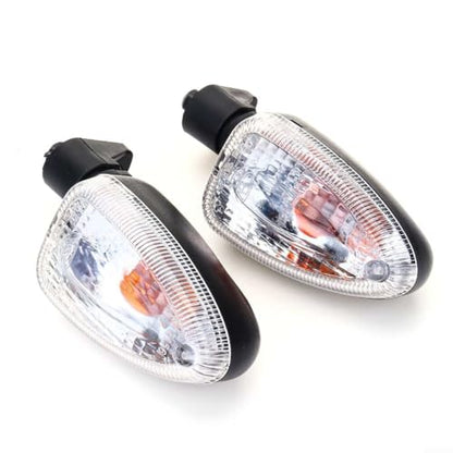2Pcs Motorcycle Front/Rear Blinker Turn Signal Light Indicator Lamps with Transparent Lens for F650GS, F800R, R1150GS, R1200GS Series