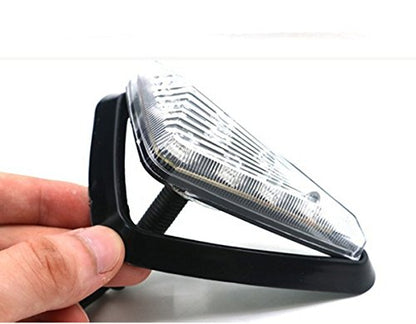Triangle Flush LED Motorcycle Turn Signals Blinkers Indicator Lights 1 Pair (Red) - color: Red