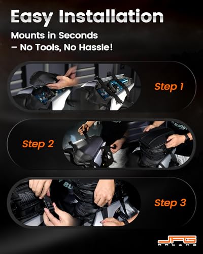 JFG RACING Motorcycle Tail Bag,12L Dual Use Seat Helmet Bag Backpack Universal for Motorcycle Motorbike Street Dirt Bike Accessories