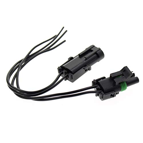 MOTOALL Weather Pack 2 Pin Connectors Male & Female Socket Wiring Harness Plug Wire Pigtail Loom 12-16 AWG 20Amp for Cars Trucks Motorcycle Boat Trailer Marine Jetski 12010973 & 12015792