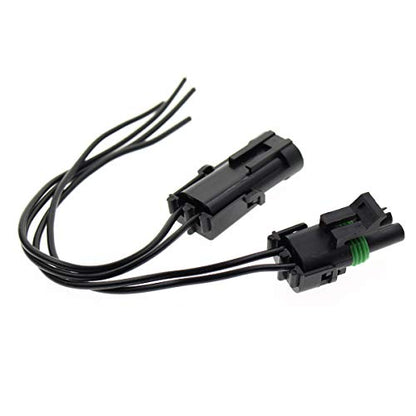 MOTOALL Weather Pack 2 Pin Connectors Male & Female Socket Wiring Harness Plug Wire Pigtail Loom 12-16 AWG 20Amp for Cars Trucks Motorcycle Boat Trailer Marine Jetski 12010973 & 12015792