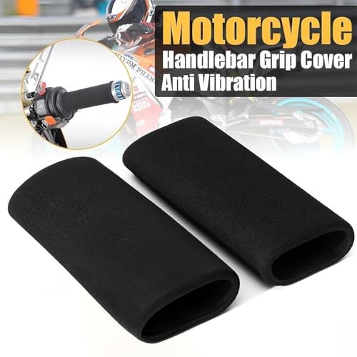 Motorcycle Foam Hand Grips Cover, 2 Pcs 25MM (0.98 Inch) Soft Comfortable Long-Lasting Weather Foam, Anti Slip Shock Absorption, Easy to Install Universal Fit Grip Covers Compatible with Yamaha Honda