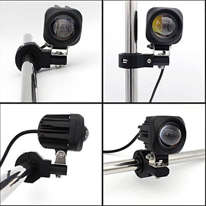 LED Mini Lights Bar Mounting Bracket Clamp Kits 360 Degree 0.75" 1" 1.25" 2Pcs Vertical Bar Tube Clamp Roof Roll Cage Holder Universal Clamp Bracket fit for Motorcycle Crash Bar Guard ATV UTV