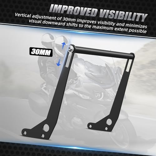 NICECNC Aluminum GPS Smartphone Mount GPS Device Stand Compatible with BMW R1250GS Adventure 2018-2024, R1200GS Adventure 2013-2018, R1250GS 2018-2023, Q235 Steel, CNC-machined, Black, See Fitment
