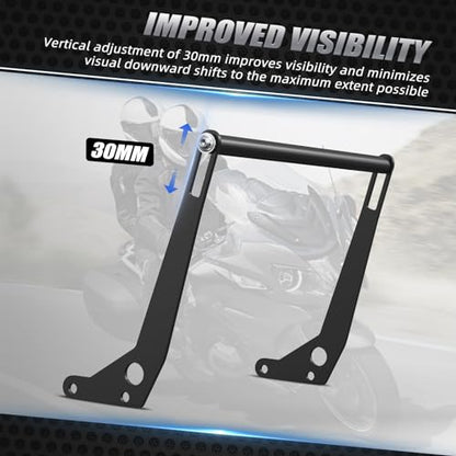 NICECNC Aluminum GPS Smartphone Mount GPS Device Stand Compatible with BMW R1250GS Adventure 2018-2024, R1200GS Adventure 2013-2018, R1250GS 2018-2023, Q235 Steel, CNC-machined, Black, See Fitment