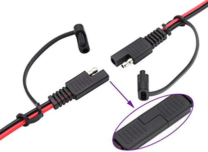 Cigarette Lighter SAE Cable,16AWG 12V Cigarette Lighter Male Plug to SAE 2 Pin Quick Release Disconnect Connector Plug Adapter Extension Charging Cable with Fuse and Switch(2.4m/7.8ft-M) - color: 2.4m-Male-Switch