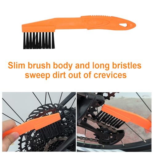 Bike Cleaning Brush Kit, Bike Chain Cleaner, Bicycle Motorcycle Accessories Multi Cleaning Tool for Mountain Road Bicycle & Motorbike & ebike Chain/Crank/Tire/Sprocket