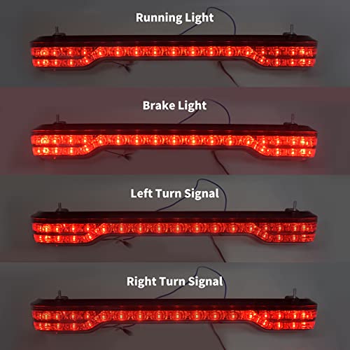 King Tour Trunk LED Light Tail Light Running Brake Turn Signal Lamp Kit Fit for Harley Touring Road King Road Street Electra Glide Tri Glide Ultra Limited 2014-2023 Smoke - color: Smoke