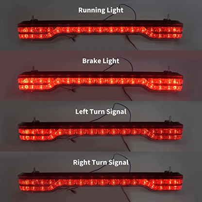 King Tour Trunk LED Light Tail Light Running Brake Turn Signal Lamp Kit Fit for Harley Touring Road King Road Street Electra Glide Tri Glide Ultra Limited 2014-2023 Smoke - color: Smoke