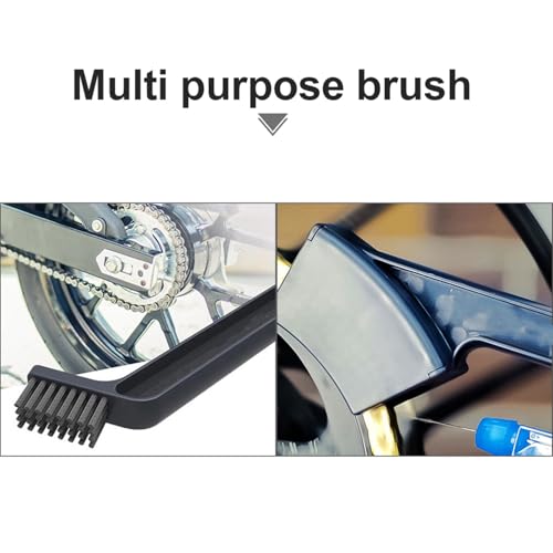 Motorcycle Chain Cleaner Tool with Rubber Cleaning Brush for Bike Chains and Sprockets for Outdoor Cycling and Motorbike Gear Cleaning