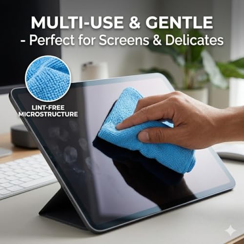 Multi-Purpose Microfiber Cleaning Cloths, Grey, 10 Pack, 9.8" x 9.8" | Highly Absorbent, Kitchen Dish Towels, Lint-Free, Reusable, For House, Car, Window - color: Grey