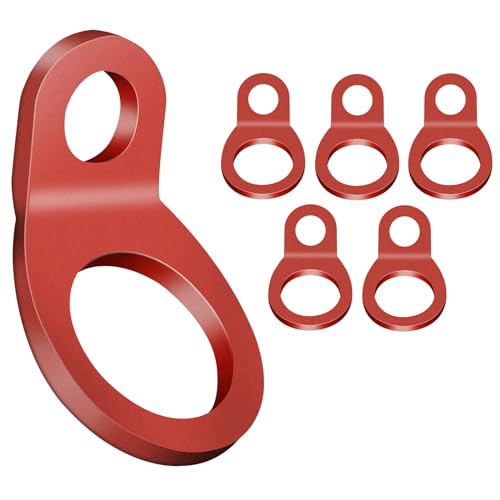Large Tie Down Strap Rings 6 Pcs Tie-Down Anchors Hooks Stainless Steel Lashing Rings with Red Powder Coating for Tiedown Attachment Points for Dirt Bike, Motorcycle,Trailer,Truck,ATV,Garage,Camper,RV - color: Red, size: Large-6 Pack