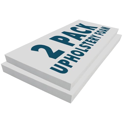 Foamma 2-Pack 2" x 24" x 72" High-Density Upholstery Foam - Replacement Couch Cushion, High-Density Foam Filler for Chairs and Sofas, Upholstery Material for Couch Cushions - color: High Density, size: 2" x 24" x 72", style: 2 Pack