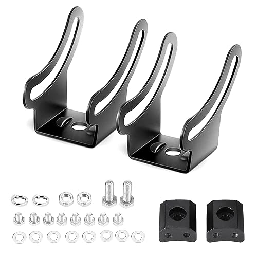 LED Light Bar Base Mounting Bracket Universal Adjustable Slide Mounting Brackets 2PCS Side Bracket Kit for Most Straight or Curved Light Bars from 4 inch up to 52 inch(Pack of 2) - size: Light Bar Adjust Bracket-Base