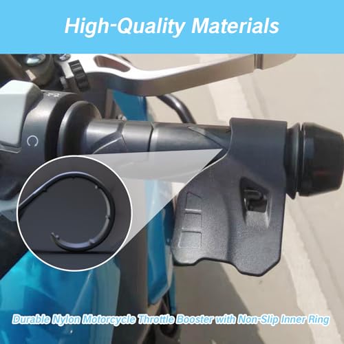 NIIIYTYB 2Pcs Universal Motorcycle Throttle Palm Rest Assist Grips Tiger Cramp Buster Thumb Adapter Cruise Control Rocker Wrist Support for Throttle Control Hand Rest Accelerator