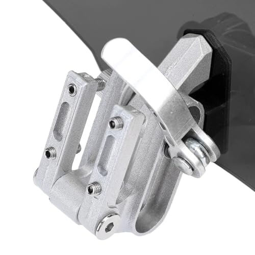 Motorcycle Acrylic Adjustable ClipOn Wind Deflector for Enhanced Comfort (Smoky Black) - size: Smoky Black