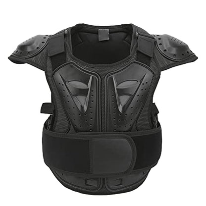 Kids Riding Armor Kids Cycling Armor Youth Body Protector Child Protective Vest Chest Back Protector Reflective Adjustable Hook and for Motorcycle Scooter - size: Medium