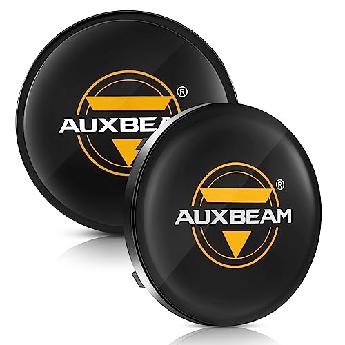 Auxbeam C4 Series 4 Inch Black Protective Light Covers, Round Offroad LED Pods Lens Cap, On Road & Off Road, Polycarbonate Plastic, Snap-On Design, 2 Packs - color: C4 Series 4" Light Covers