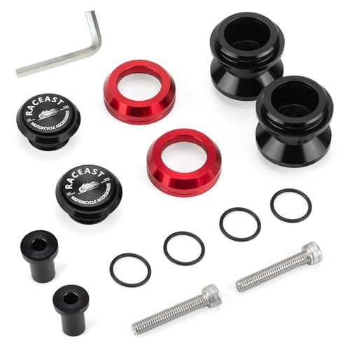 M6 Swing Arm Spool Sliders Universal CNC 6MM Rear Swingarm Sliders Stand Compatible With R7 YZF R1 R3 R6 R6S YZF600R FZ1 FZ6 FZ6R FZ8 FJ09 FZ09 FZ10 MT09 MT10 (Red - M6) - color: Red - M6