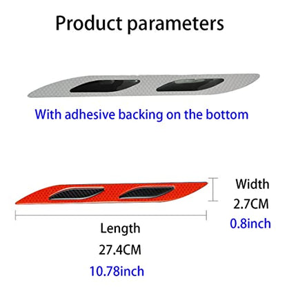 2 PCS Car Strong Reflective Stripe Stickers,Reflective Safety Warning Stripe Stickers for Car,Truck,Motorcycle(Red) - color: Red